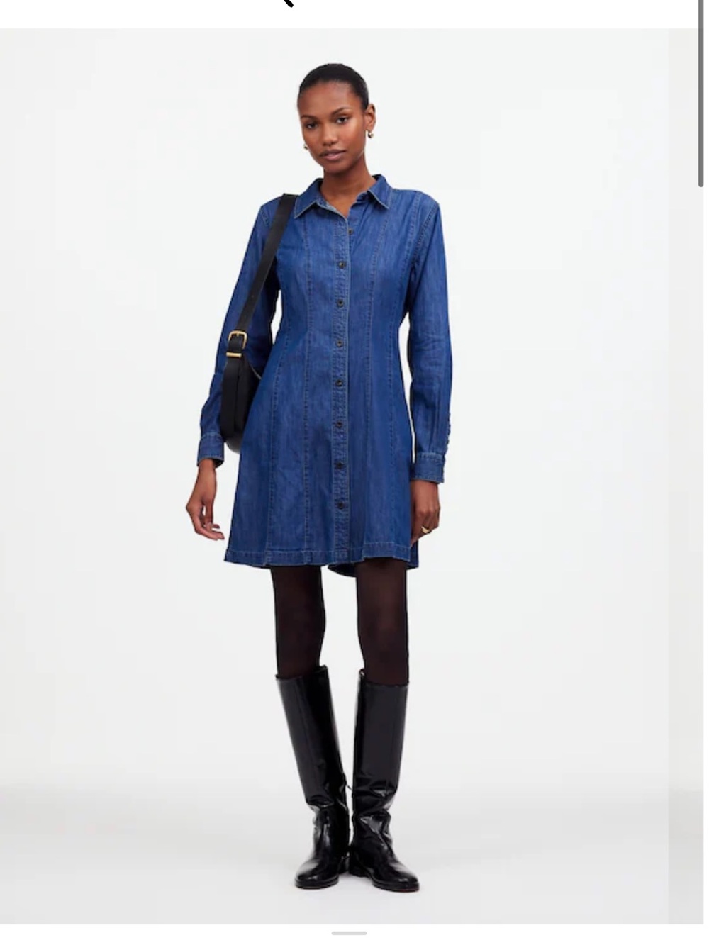 Mini Denim Shirt Dress